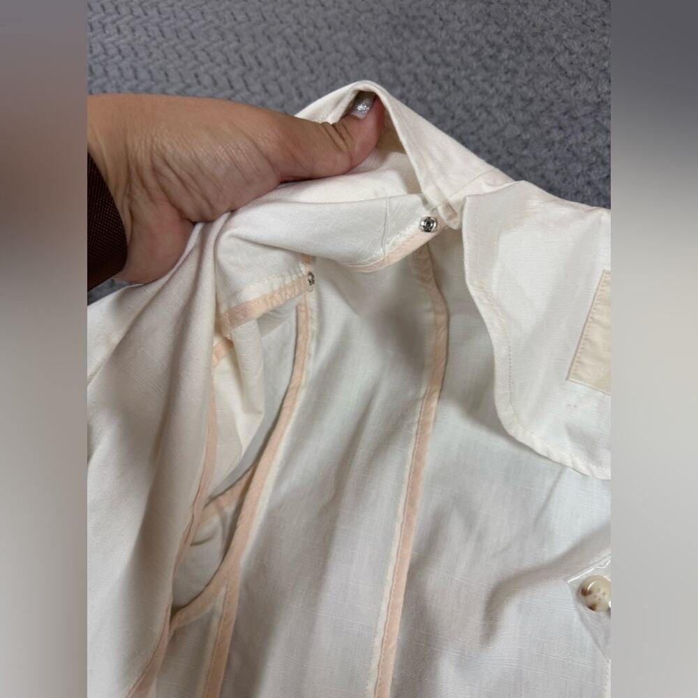 Anthropologie PILCRO Women’s FRAY HEM BLAZER Ivory Small - Picture 7 of 11